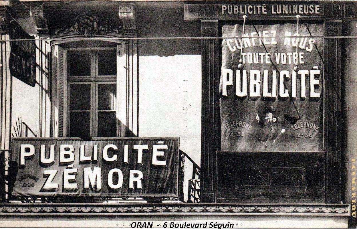 Oran - Boulevard Seguin 6 - Publicite Zemor.jpg